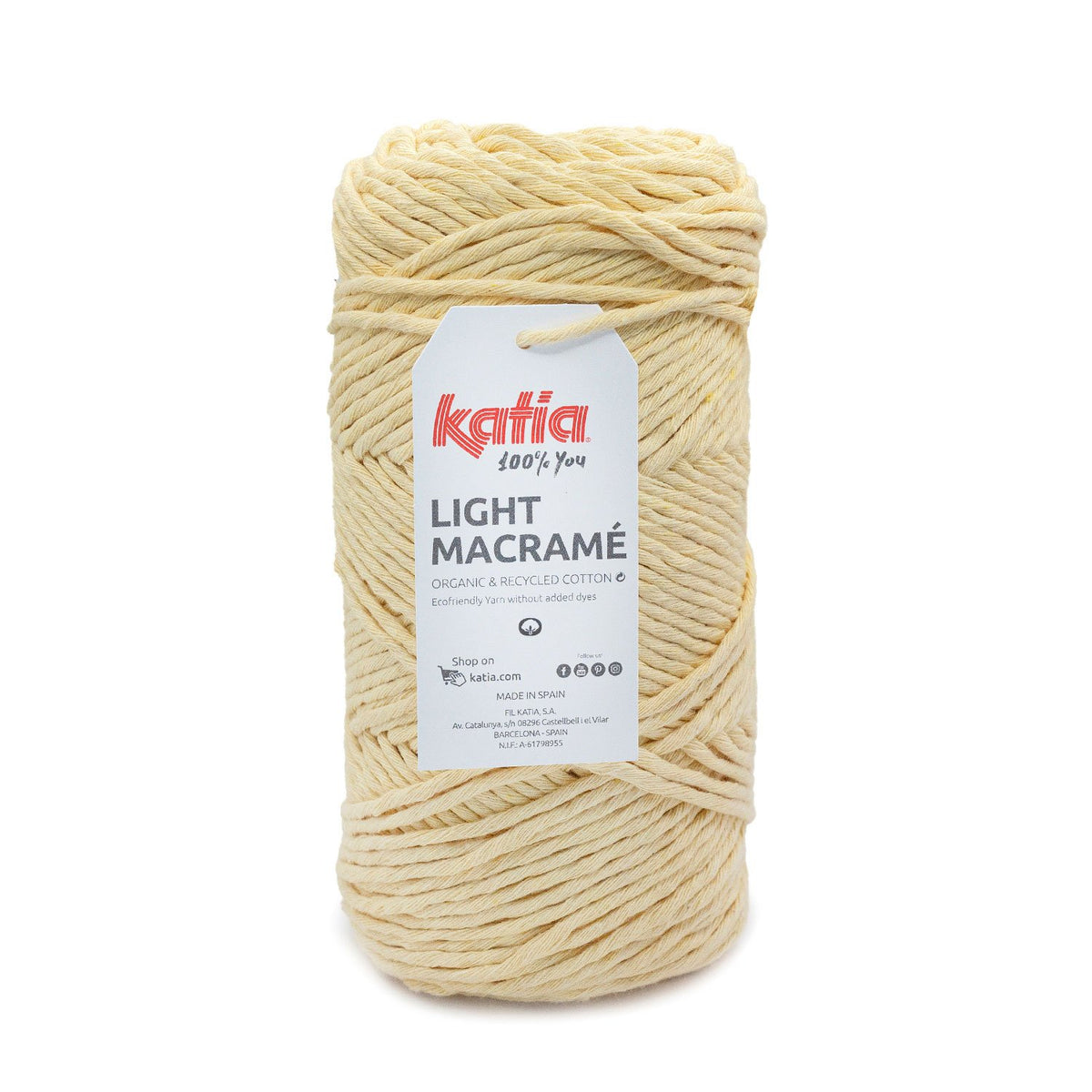 Katia Light Macrame 100% Eco-Friendly Cotton Cord – The Fibre Nook